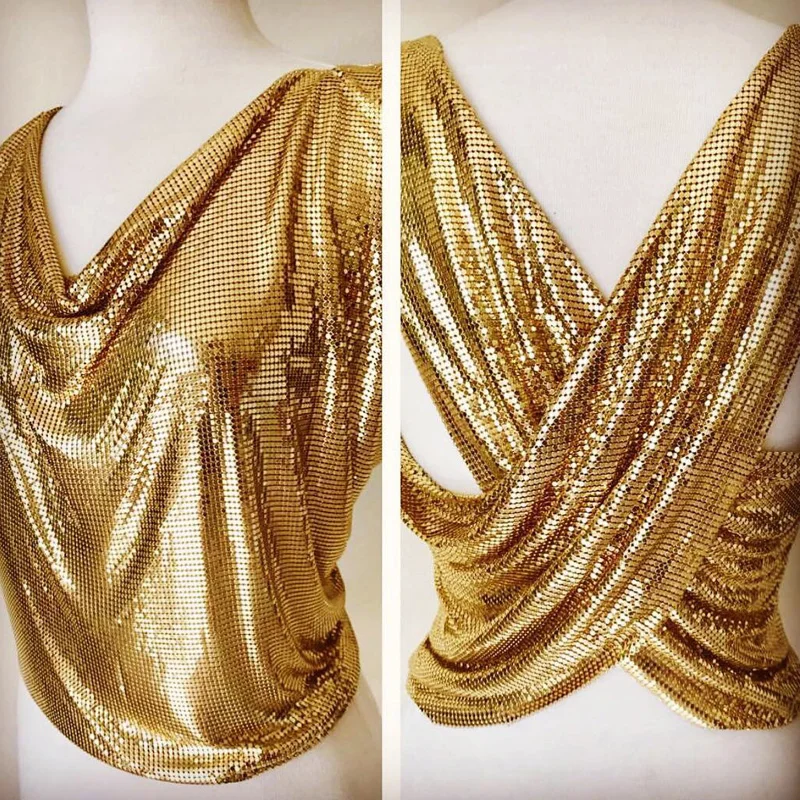 45*150CM Metal Mesh Fabric Non-stretch Gold Costume Sewing Materials Metallic Sequin Sequined Fabric Curtain Dress Square DIY
45*150CM Metal Mesh Fabric Non-stretch Gold Costume Sewing Materials Metallic Sequin Sequined Fabric Curtain Dress Square DIY