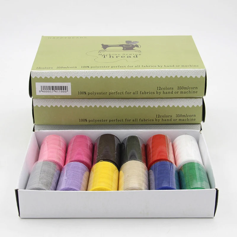 12 colors One Box DIY Thread Hand Machine Sewing Thread Cord Making Material Home Tools 350m
12 colors One Box DIY Thread Hand Machine Sewing Thread Cord Making Material Home Tools 350m