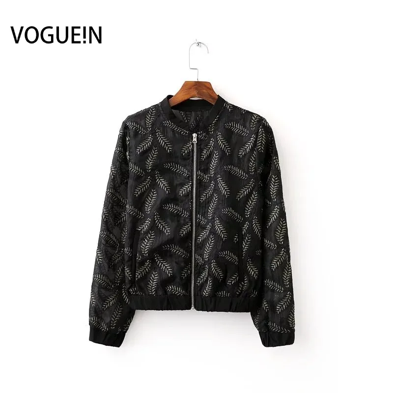 VOGUE!N New Womens Floral Premium Embroidered Organza See Through Bomber Jacket Short Coat Outwear Black Pink
VOGUE!N New Womens Floral Premium Embroidered Organza See Through Bomber Jacket Short Coat Outwear Black Pink