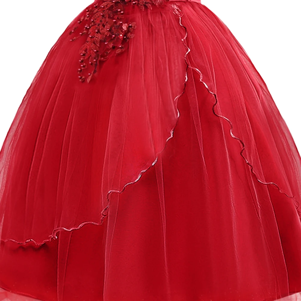 Flower Girl Dresses For Wedding Party 2019 New Tule Teen Princess Dress Children Evening Clothing Formal Pageant Kids Prom Gowns (17)