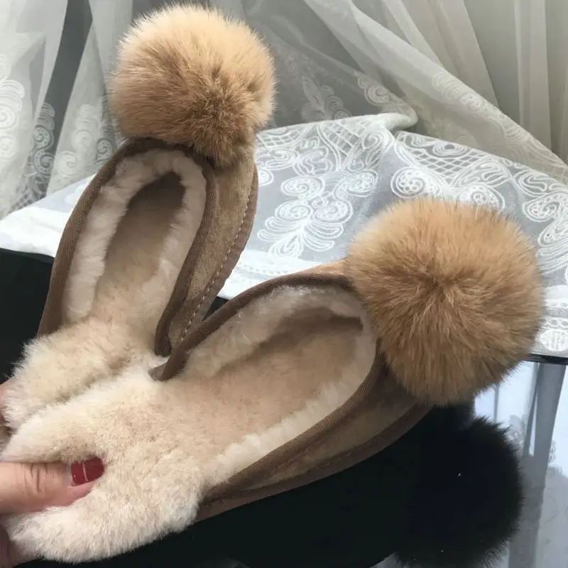 2019 Fox fur ball Sheepskin Slippers 100% Natural Wool Warm Slippers Flat Shearling Women's Home Shoes
2019 Fox fur ball Sheepskin Slippers 100% Natural Wool Warm Slippers Flat Shearling Women's Home Shoes