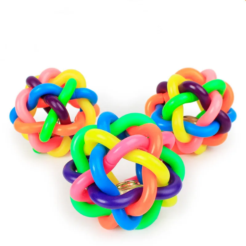 Fashion Rubber Dog Toys Colorful Bell Woven Dog Toy Ball Bite Resistant Fun and Relaxing for Dog Diameter 5.5cm (colorful)
Fashion Rubber Dog Toys Colorful Bell Woven Dog Toy Ball Bite Resistant Fun and Relaxing for Dog Diameter 5.5cm (colorful)