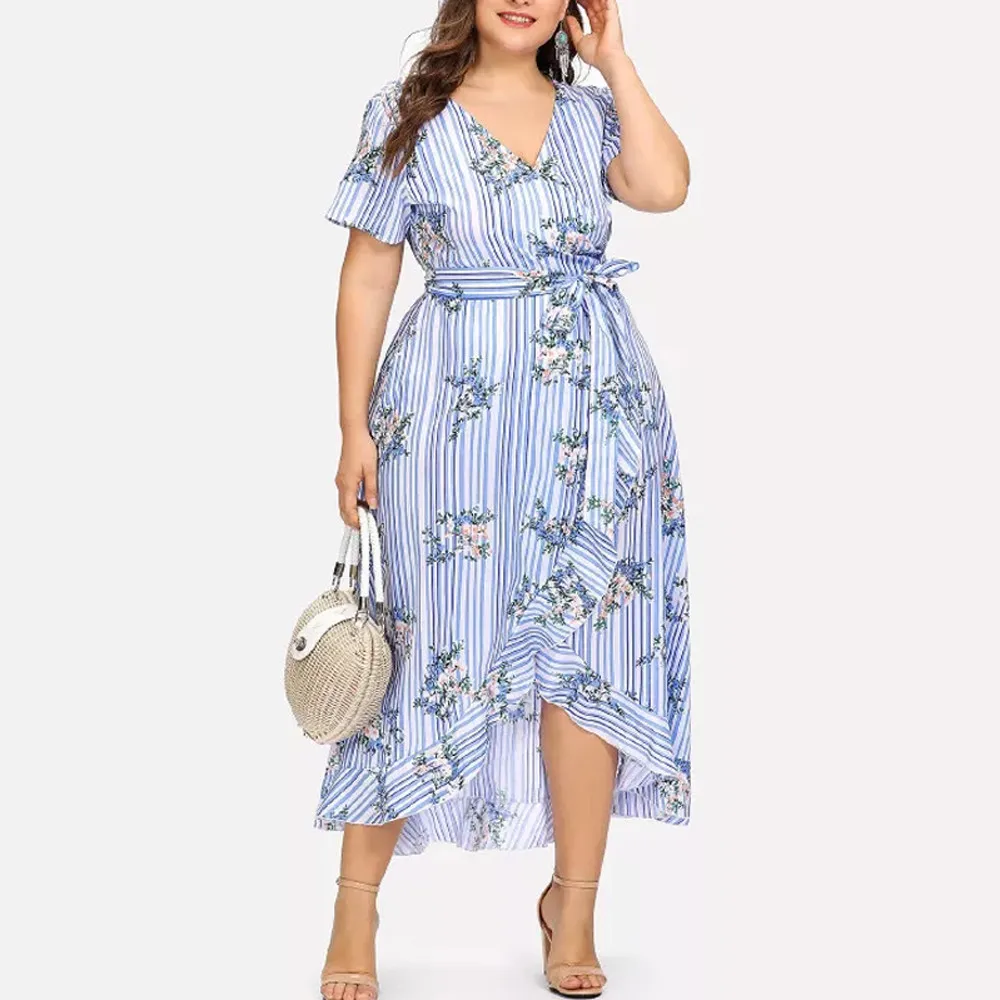 Women's Holiday Summer Dress Plus Size Women Casual Short Sleeve Boho Flower Print Long Dress Beach Slim Mini Dress Short Dresse
Women's Holiday Summer Dress Plus Size Women Casual Short Sleeve Boho Flower Print Long Dress Beach Slim Mini Dress Short Dresse