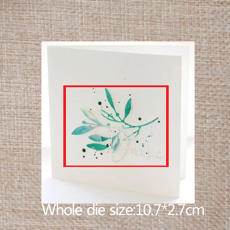 Leaves Branch new Metal Cutting Dies Handicraft Scrapbook embossing Paper Craft Album Card Punch Knife 10.7*2.7cm
Leaves Branch new Metal Cutting Dies Handicraft Scrapbook embossing Paper Craft Album Card Punch Knife 10.7*2.7cm