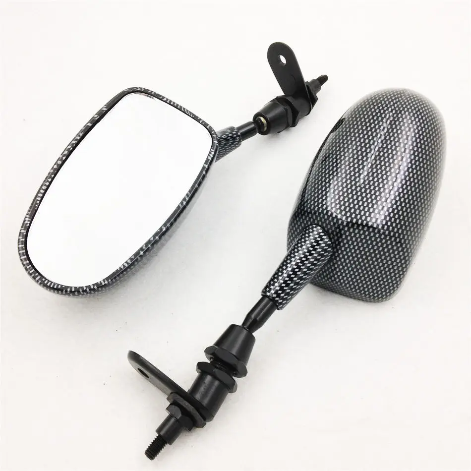 Motorcycle Side Rearview Mini Racing Mirrors For Suzuki GSX-R GSXR 600 750 1000 1100 GSX1300R Hayabusa Katana Carbon | Автомобили и