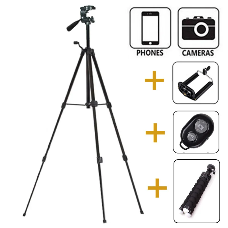 Cell Phone Holder Mount Camera Tripod with Accessories: 1pcs Mobile Phone Holder Clip + 1pcs Bluetooth Remote Controller
Cell Phone Holder Mount Camera Tripod with Accessories: 1pcs Mobile Phone Holder Clip + 1pcs Bluetooth Remote Controller