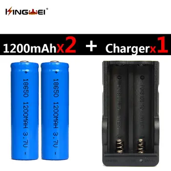 KingWei 2Pcs18650 battery 3.7v 1200mAh rechargeable Li-ion battery + one charger for flashlight 18650 double charger EU/US plug
KingWei 2Pcs18650 battery 3.7v 1200mAh rechargeable Li-ion battery + one charger for flashlight 18650 double charger EU/US plug