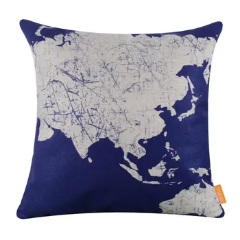 LINKWELL Free Shipping World Map Dark Blue Asian European Map throw pillow covers
LINKWELL Free Shipping World Map Dark Blue Asian European Map throw pillow covers