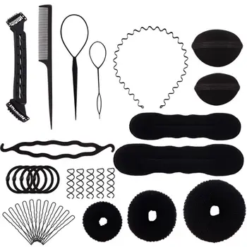 15Pcs/Set DIY Hair Braider Sponge Donut Fluffy Pads Spiral Hair Twist Hairpins Lovely Meatball Head Hairstyling Tools Set 
15Pcs/Set DIY Hair Braider Sponge Donut Fluffy Pads Spiral Hair Twist Hairpins Lovely Meatball Head Hairstyling Tools Set