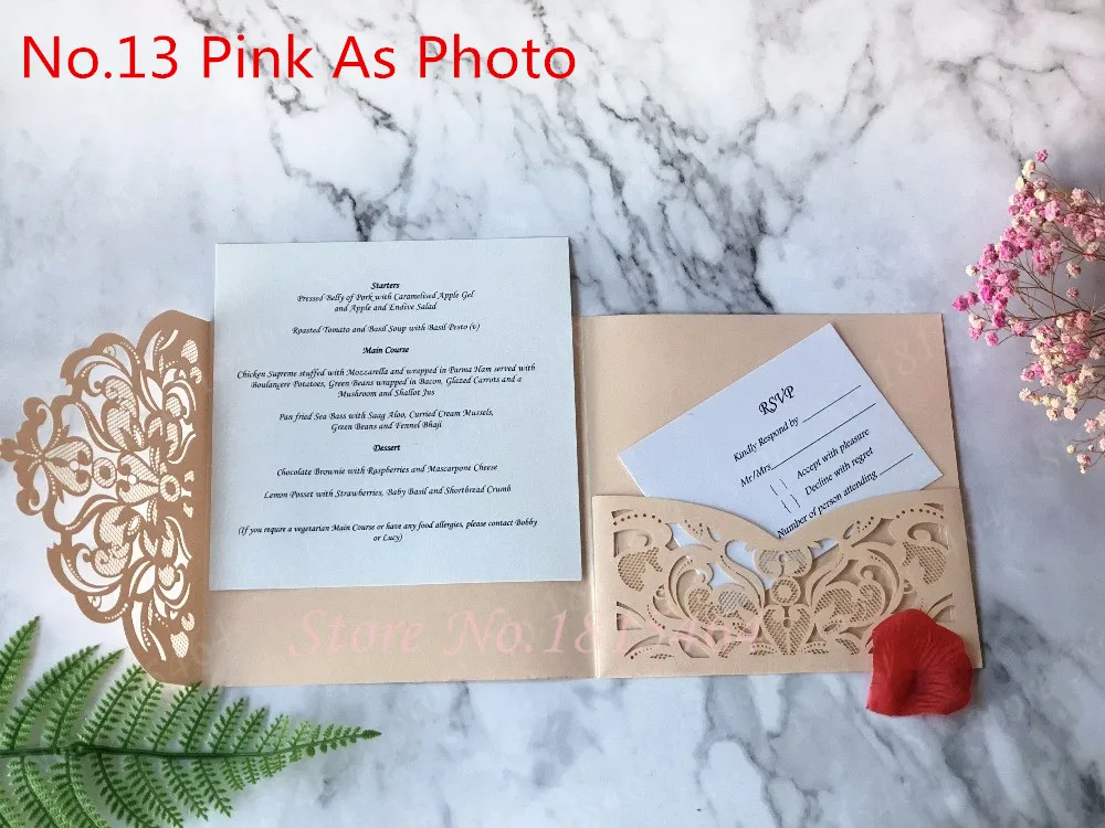 50pcs Square Flowers Tri-fold Customized Paper set Laser Cutting Greeting Wedding Invitations RSVP Cards Party Supplies
50pcs Square Flowers Tri-fold Customized Paper set Laser Cutting Greeting Wedding Invitations RSVP Cards Party Supplies