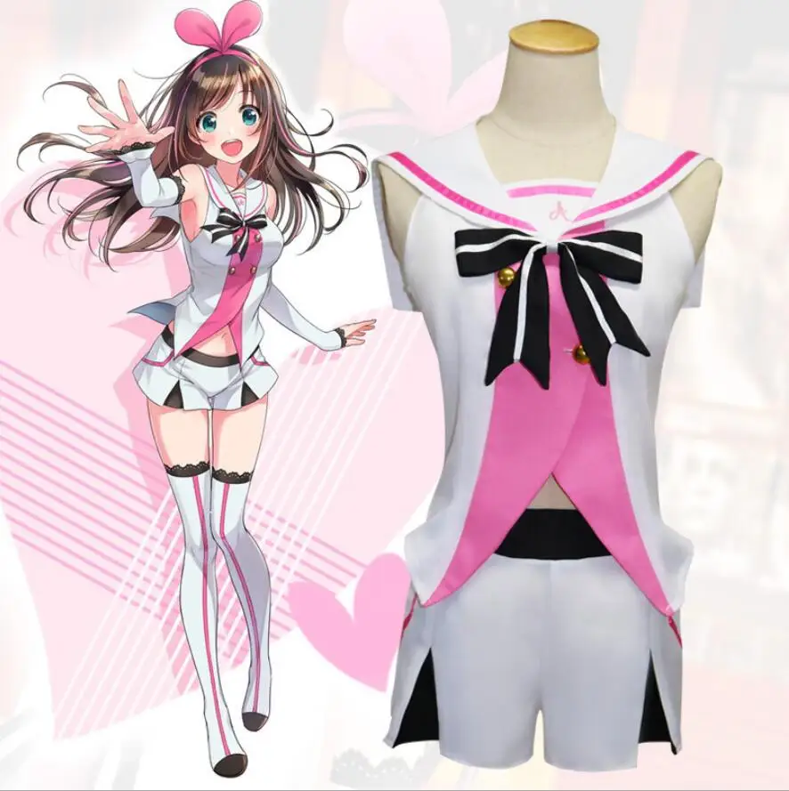 Virtual Youtuber A.I.Channel Kizuna AI Cosplay Costume Super AI Role Play Full Set Sailor Suit Tops Shorts
Virtual Youtuber A.I.Channel Kizuna AI Cosplay Costume Super AI Role Play Full Set Sailor Suit Tops Shorts