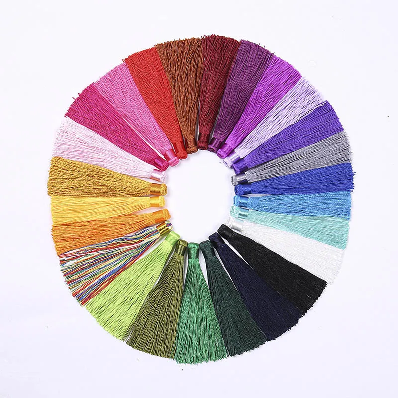 10pcs 12cm Multi-color Basic Tassels Hand-woven Polyester Silk Tassel For Jewery Charms Making DIY Clothes/Bag Pendant Accessory
10pcs 12cm Multi-color Basic Tassels Hand-woven Polyester Silk Tassel For Jewery Charms Making DIY Clothes/Bag Pendant Accessory
