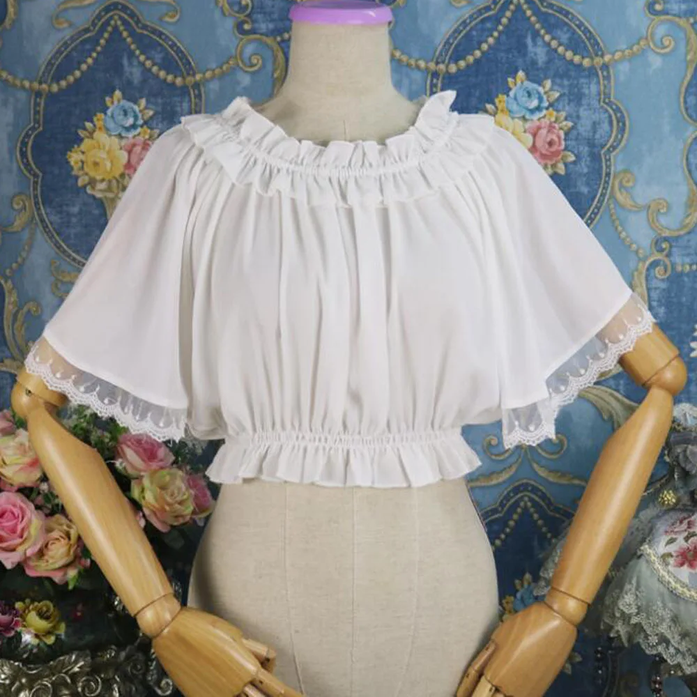 Women Medieval Shirt White Lolita Vintage Victorian Renaissance Steampunk Gothic Blouse Ladies Short Design Party Lace Tops
Women Medieval Shirt White Lolita Vintage Victorian Renaissance Steampunk Gothic Blouse Ladies Short Design Party Lace Tops