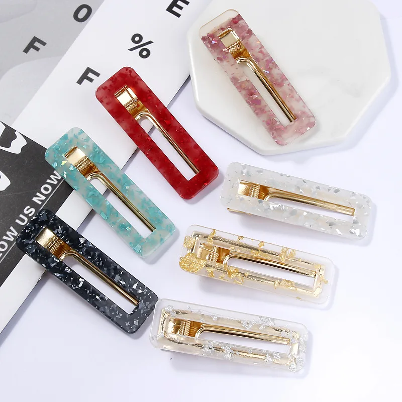 Women Girls Acrylic Hollow Geometric Waterdrop Rectangle Side Hair Clip Tin Foil Sequins Hairpins Barrettes Hairgrips
Women Girls Acrylic Hollow Geometric Waterdrop Rectangle Side Hair Clip Tin Foil Sequins Hairpins Barrettes Hairgrips