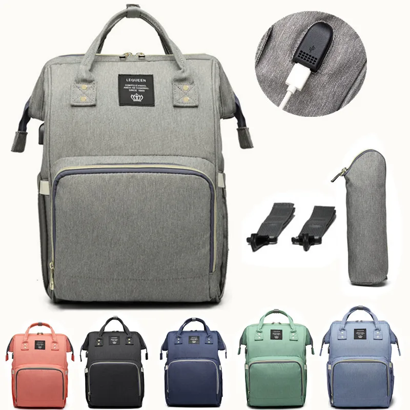 USB diaper bag baby care large capacity mother backpack mommy pregnant women wet bag waterproof
USB diaper bag baby care large capacity mother backpack mommy pregnant women wet bag waterproof