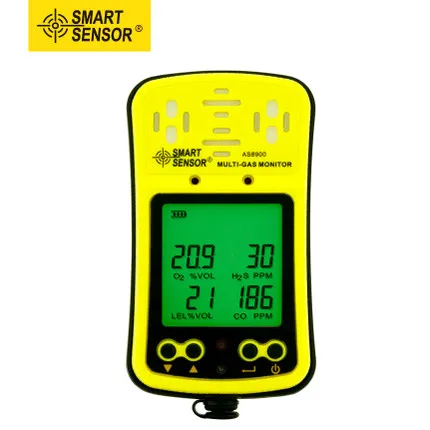 AS8900 4 in 1 Combustible gas detector Analyzer Tester poisonous harmful oxygen O2 Hydrogen sulfide H2S Carbon monoxide CO Alarm
AS8900 4 in 1 Combustible gas detector Analyzer Tester poisonous harmful oxygen O2 Hydrogen sulfide H2S Carbon monoxide CO Alarm
