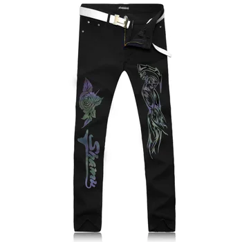 2017 New Black Jeans Men Colorful Color Change Chinese Style Luminous Pattern Brand Designer Mens Printed Jeans Slim Cotton
2017 New Black Jeans Men Colorful Color Change Chinese Style Luminous Pattern Brand Designer Mens Printed Jeans Slim Cotton