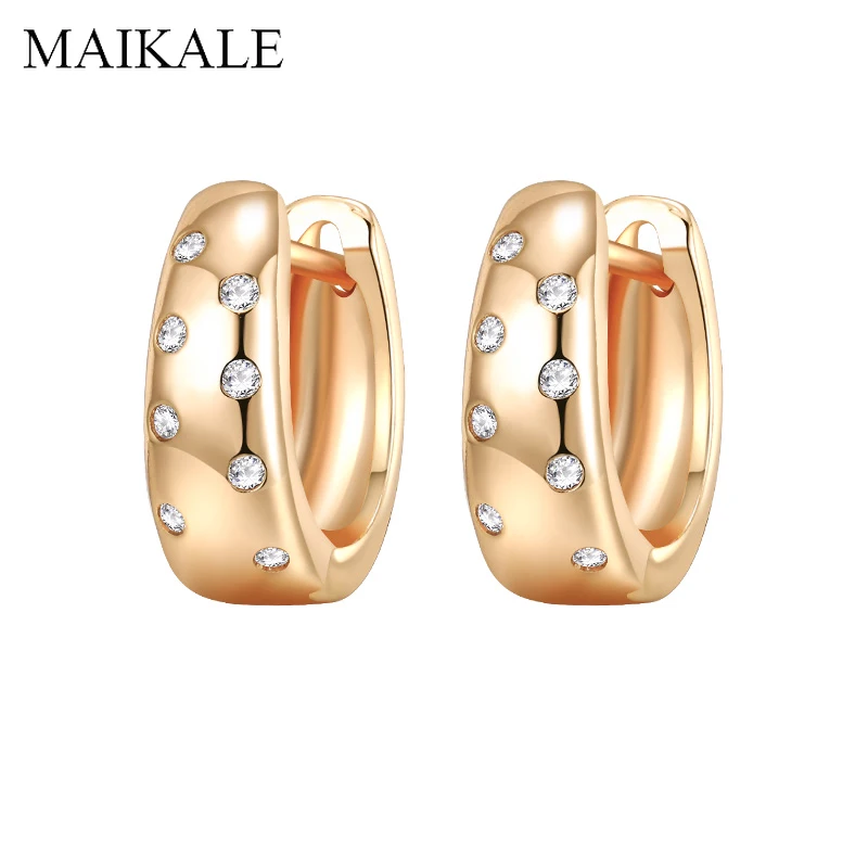 MAIKALE Simple U Shape Stud Earrings Paved Cubic Zirconia Gold Silver Color Copper Small Earings Korean Earrings for Women Gifts
MAIKALE Simple U Shape Stud Earrings Paved Cubic Zirconia Gold Silver Color Copper Small Earings Korean Earrings for Women Gifts