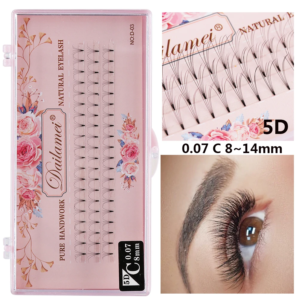 NewStyle 60Pcs/Box Premade Russian Volume Lash Fans 5D Semi Permanent Individual handmade Eyelashes Extension Women Makeup Tools
NewStyle 60Pcs/Box Premade Russian Volume Lash Fans 5D Semi Permanent Individual handmade Eyelashes Extension Women Makeup Tools