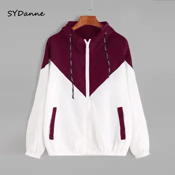 SYDanne Women Basic Jackets Female Zipper Pockets Casual Long Sleeves Coats Autumn Hooded Jacket Two Tone Windbreaker Jacket
SYDanne Women Basic Jackets Female Zipper Pockets Casual Long Sleeves Coats Autumn Hooded Jacket Two Tone Windbreaker Jacket