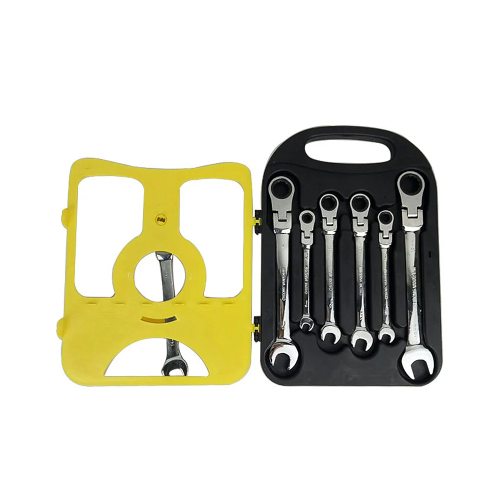 7Pcs Professional Multi-Function Wrench Tool Set Dual-Use Ratchet Wrench Set Mechanical Fast Repair Spanners
7Pcs Professional Multi-Function Wrench Tool Set Dual-Use Ratchet Wrench Set Mechanical Fast Repair Spanners