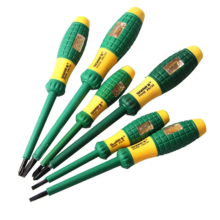 6pcs Hardware Tools Screwdriver Slotted and Phillips Multi-function Test Pencil for Measuring Appliance Electrician Tools
6pcs Hardware Tools Screwdriver Slotted and Phillips Multi-function Test Pencil for Measuring Appliance Electrician Tools
