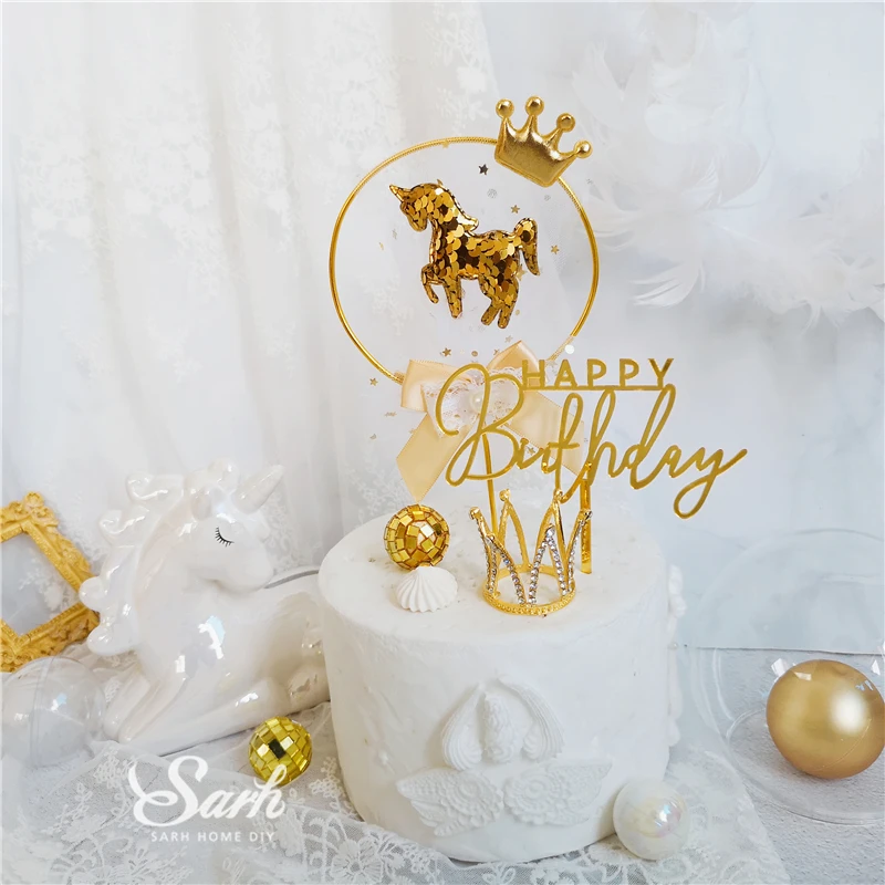 Bling Gold Crown Bow Unicorn Cake Toppers Supplies for Children's Day Party Wedding Valentine Engagement Decoration Sweet Gifts
Bling Gold Crown Bow Unicorn Cake Toppers Supplies for Children's Day Party Wedding Valentine Engagement Decoration Sweet Gifts