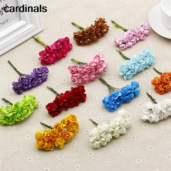 12pcs / piece 1.5cm cheap mini paper rose artificial flower wedding decoration DIY collage bouquet
12pcs / piece 1.5cm cheap mini paper rose artificial flower wedding decoration DIY collage bouquet