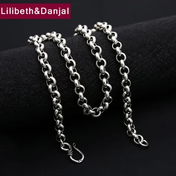Vintage 8mm Thick Pearl chain Necklace Pendant 100% 925 Sterling silver Men Necklace Fashion 925 Jewelry collier femme 2019 N06
Vintage 8mm Thick Pearl chain Necklace Pendant 100% 925 Sterling silver Men Necklace Fashion 925 Jewelry collier femme 2019 N06
