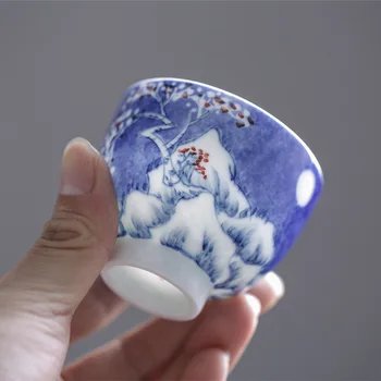 110ml Chinese master tea cup ceramic kungfu tea cups handpainted blue-and-white porcelain cup of tea under glazed teacups new
110ml Chinese master tea cup ceramic kungfu tea cups handpainted blue-and-white porcelain cup of tea under glazed teacups new