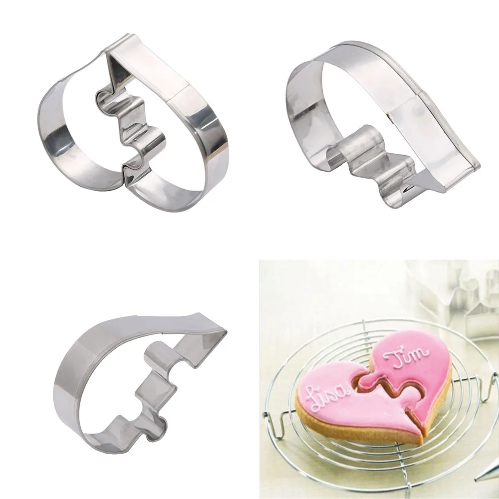 2 Pcs/set DIY Baking Tools Chocolate Cutter Puzzles Biscuits Love Heart Shape Cookies Mould DIY Romantic Baking Tools
2 Pcs/set DIY Baking Tools Chocolate Cutter Puzzles Biscuits Love Heart Shape Cookies Mould DIY Romantic Baking Tools