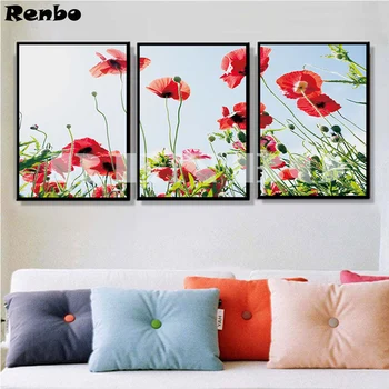 Full Square Drill 5D DIY Diamond Painting Poppy flower 3D Embroidery beaded Cross Stitch Triptych Mosaic Home Decor 3 pcs A68
Full Square Drill 5D DIY Diamond Painting Poppy flower 3D Embroidery beaded Cross Stitch Triptych Mosaic Home Decor 3 pcs A68
