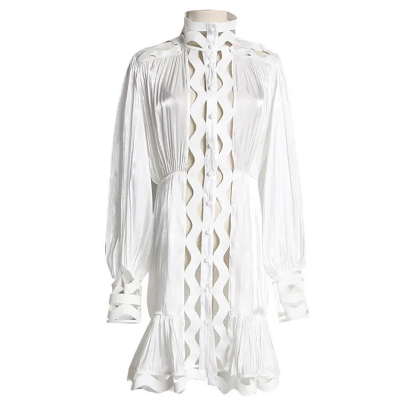 2019 Hollow Out Wave Hole Mermaid Dress Women Sexy Stand Collar Single-breasted Button Short Fishtail Dresses
2019 Hollow Out Wave Hole Mermaid Dress Women Sexy Stand Collar Single-breasted Button Short Fishtail Dresses