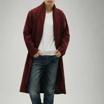 Spring Autumn Mens Cotton Linen Cardigan Trench Chinese Style Male Fashion Outerwear Windbreaker Casual Loose Long Coat A60613
Spring Autumn Mens Cotton Linen Cardigan Trench Chinese Style Male Fashion Outerwear Windbreaker Casual Loose Long Coat A60613