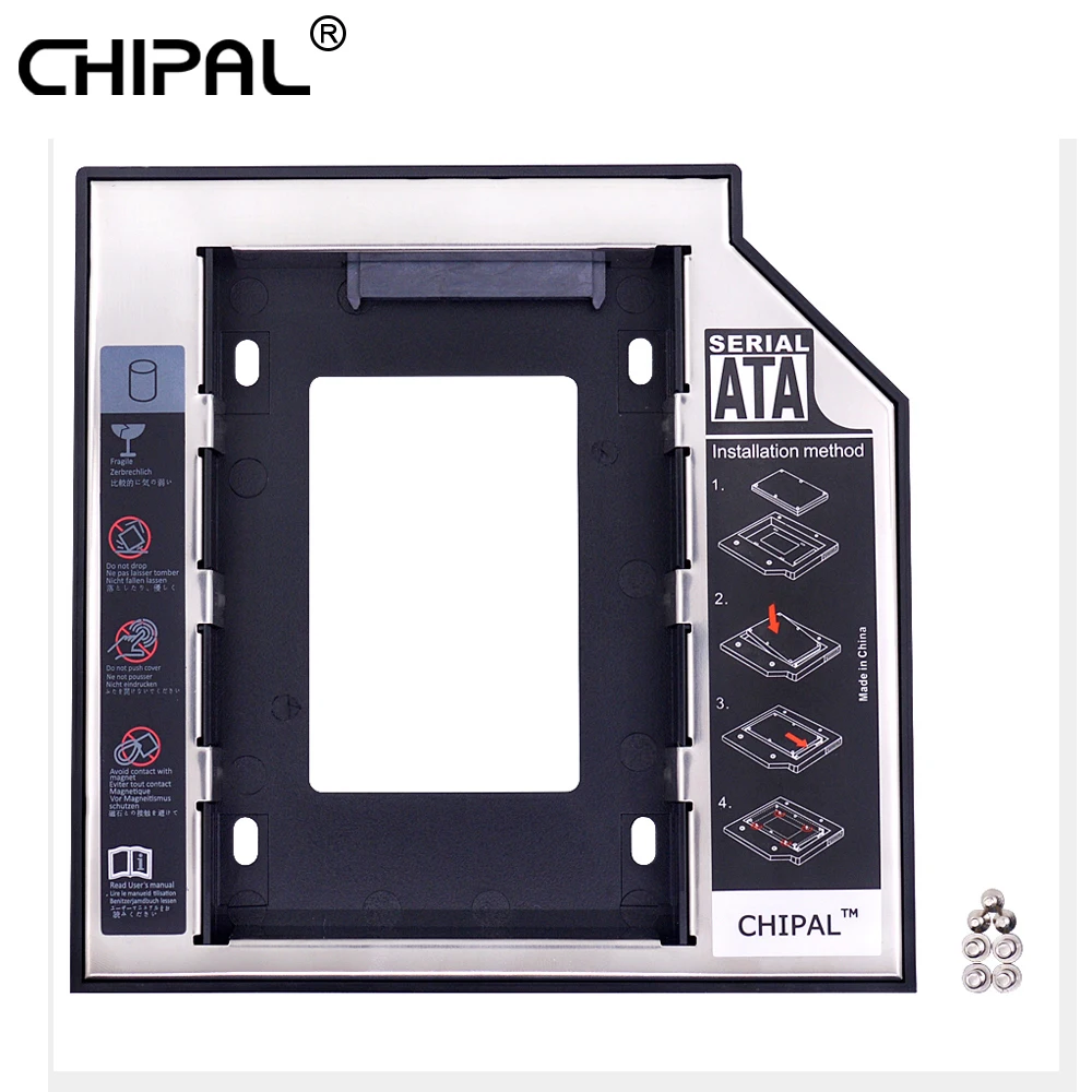 CHIPAL Universal 2nd HDD Caddy 12.7mm SATA 3.0 2.5 " SSD Hard Drive Case Adapter + LED Indicator for Laptop CD DVD-ROM Optibay
CHIPAL Universal 2nd HDD Caddy 12.7mm SATA 3.0 2.5 " SSD Hard Drive Case Adapter + LED Indicator for Laptop CD DVD-ROM Optibay