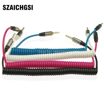 SZAICHGSI 1.5m Spring Cable 3.5mm Jack Male to Male Stereo Audio Aux Cable for iPod iPhone wholesale 500pcs/lot
SZAICHGSI 1.5m Spring Cable 3.5mm Jack Male to Male Stereo Audio Aux Cable for iPod iPhone wholesale 500pcs/lot