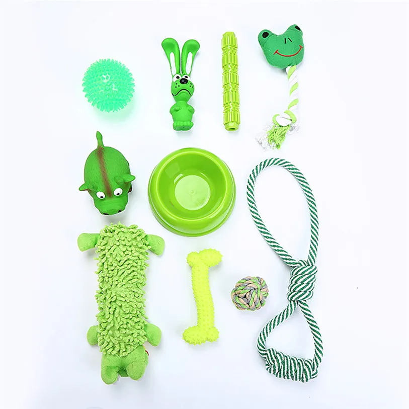 10PCS Pet Toys Set Cotton Rope Ball Feeder Dog Toys For Small Large Dogs Cats Puppy Chew Toys Dog Supplies Wholesale 40SP21 (5)