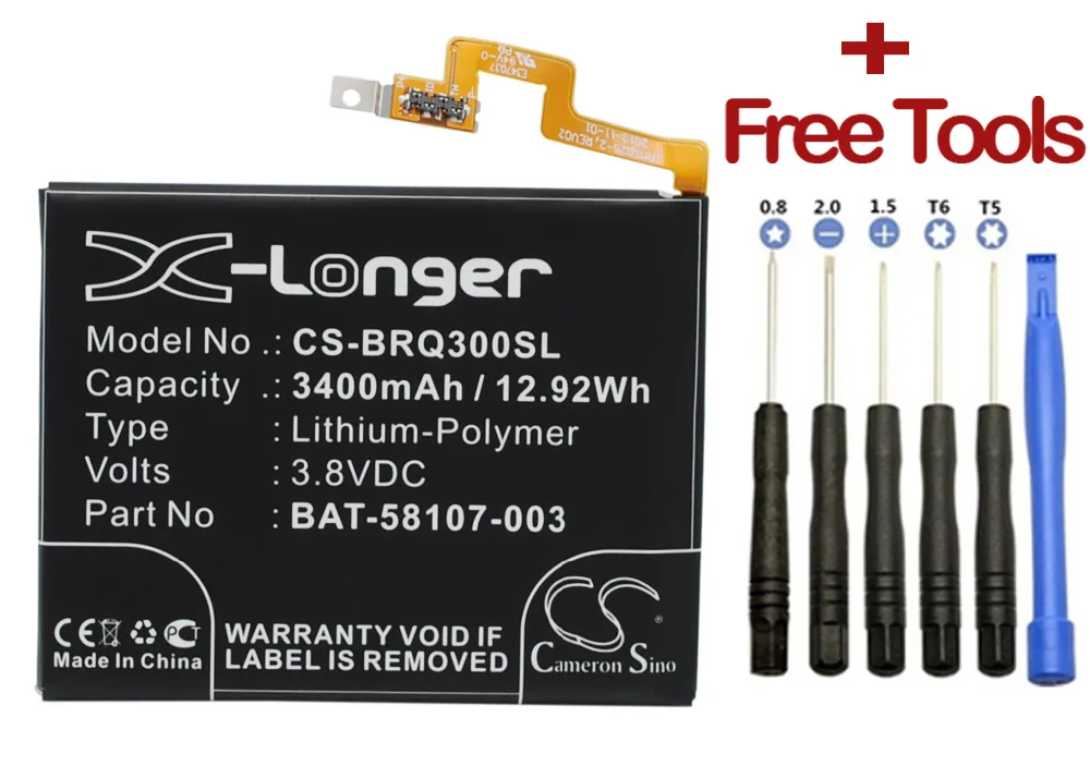 Battery BAT-58107-003 for BlackBerry Passport, Passport 4G, Q30,SQW100-1,SQW100-3, Windermere
Battery BAT-58107-003 for BlackBerry Passport, Passport 4G, Q30,SQW100-1,SQW100-3, Windermere