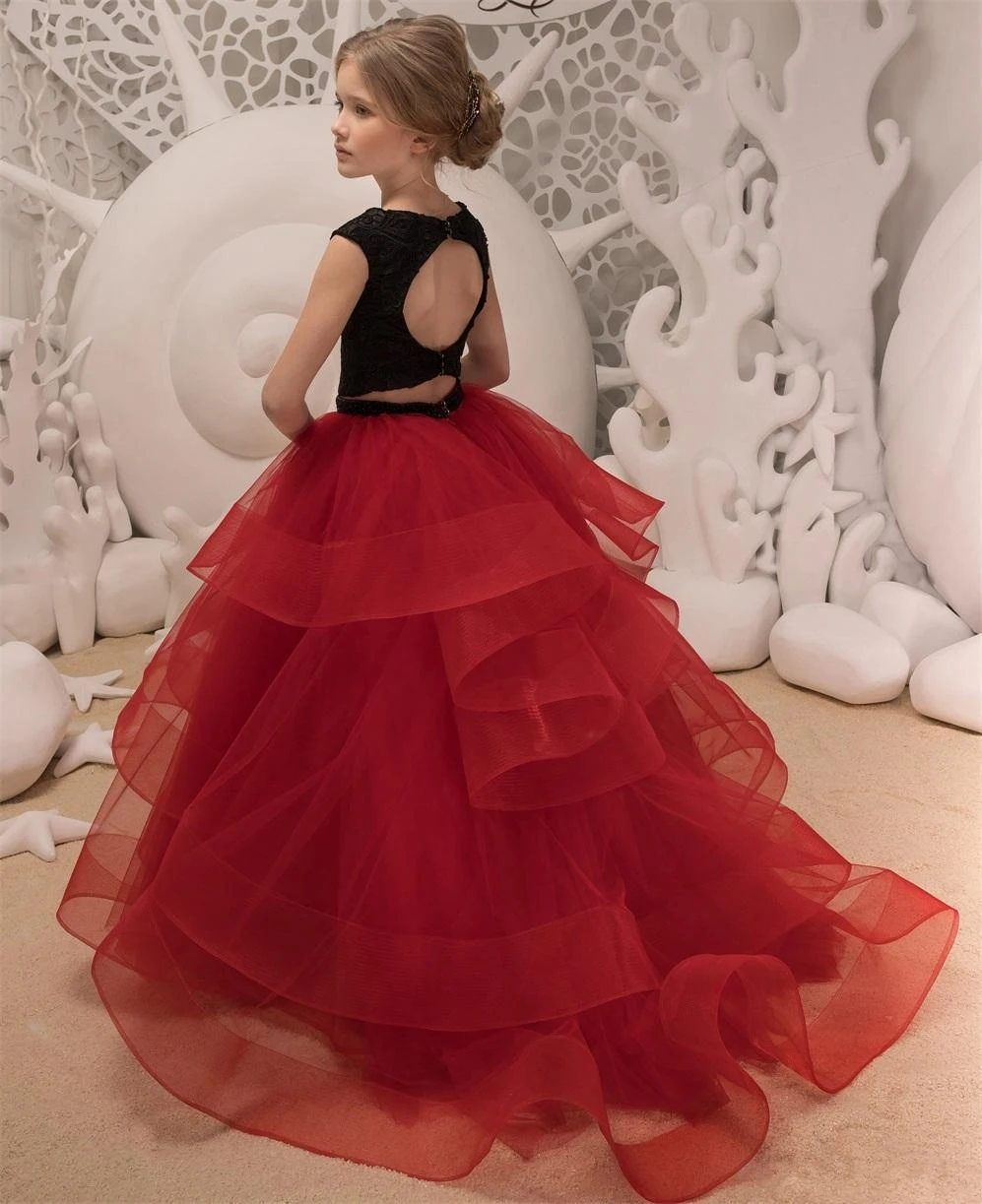 black-and-red-flower-girls-dresses-2018-ruffles (1)_conew1 -
