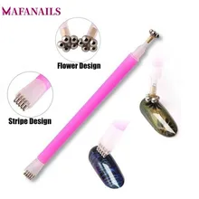 2018 חדש הגעה 1 pc חתול עין מגנט עט עבור 3D המגנטי מסמר ג 'ל פולני חתול עיני רצועת פרח קסום מקל DIY כלים DTB-09 #(China)