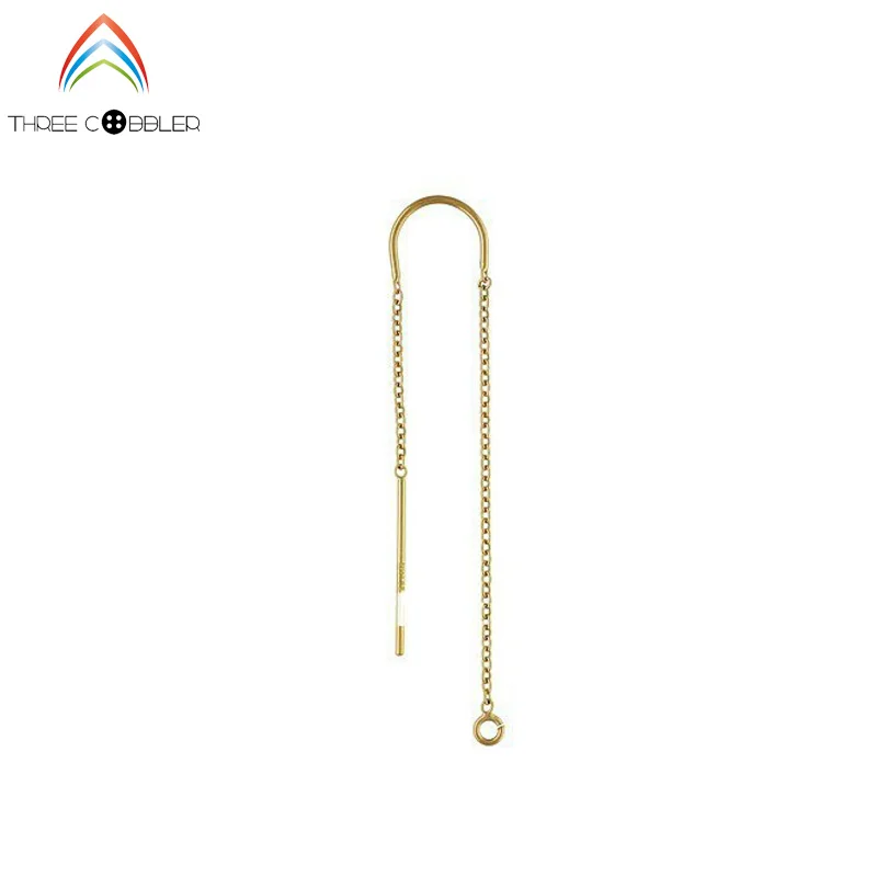 Gold filled ear pin with chain earring wire for high quality jewelry making 5pairs/lot(MS1010)
Gold filled ear pin with chain earring wire for high quality jewelry making 5pairs/lot(MS1010)