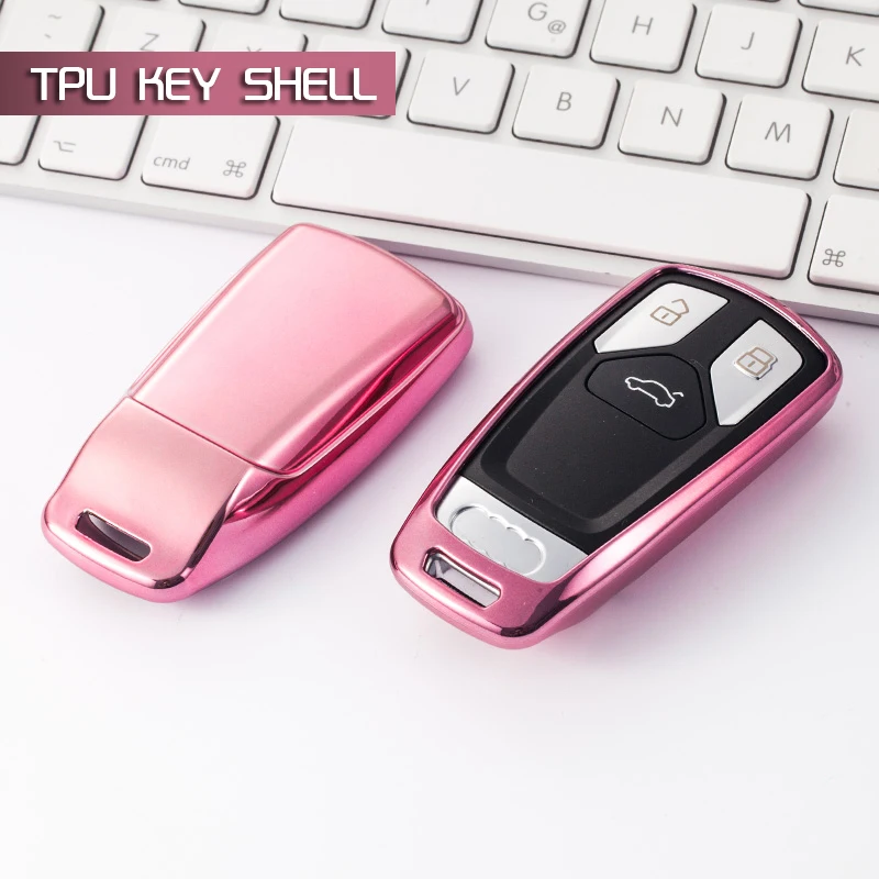 Pink Protective TPU key Case Shell Cover for AUDI A5 A7 S6 Q5 A4L A6L A8L | Автомобили и мотоциклы