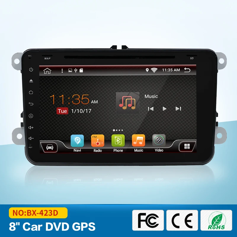 8 дюймов 2 г + 16 android 7 1 dvd gps навигация для skoda Фольксваген amarok bora caddy CC EOS jetta Поло dvd|car
