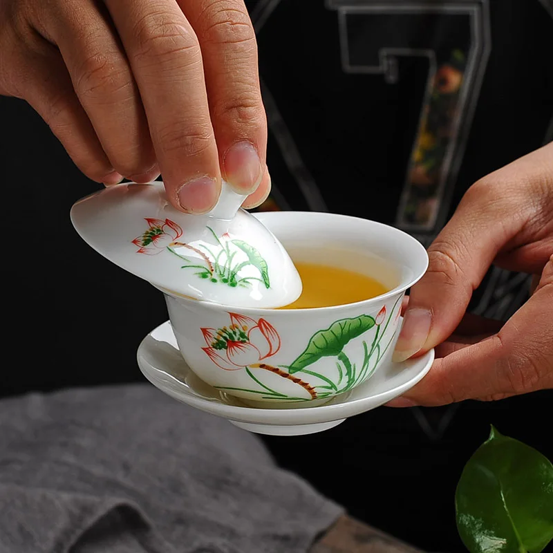 White porcelain gai wan tea set Bone China Tea Sets Beautiful and easy kettleDehua gaiwan tea porcelain pot set for travel
White porcelain gai wan tea set Bone China Tea Sets Beautiful and easy kettleDehua gaiwan tea porcelain pot set for travel