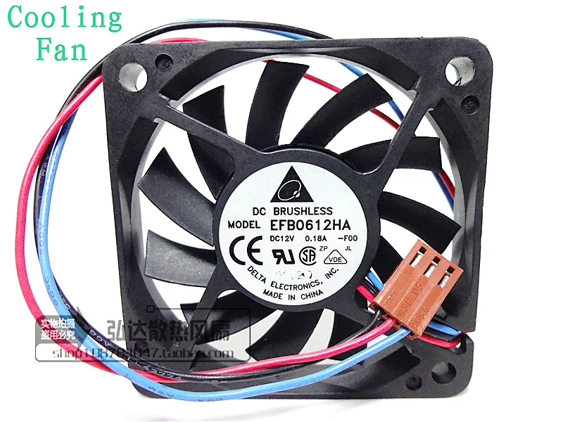 Free Shipping For DELTA EFB0612HA, -F00 DC 12V 0.18A, 3-wire 3-pin 120mm 60x60x10mm Server Square cooling fan
Free Shipping For DELTA EFB0612HA, -F00 DC 12V 0.18A, 3-wire 3-pin 120mm 60x60x10mm Server Square cooling fan