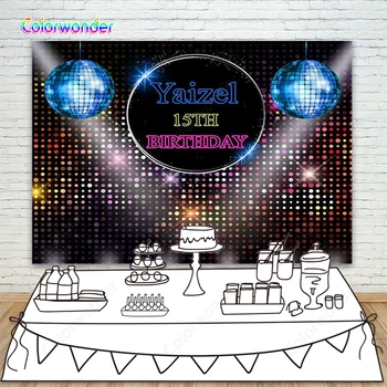 Kids 15th Birthday Party Backdrops for Kids Photography 90's Party Style Shiny Glass Ball 7x5ft Colorful Dots with Twinkle Stars
Kids 15th Birthday Party Backdrops for Kids Photography 90's Party Style Shiny Glass Ball 7x5ft Colorful Dots with Twinkle Stars