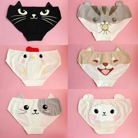 Super Ctue Shiba Doge Cat Chick Sheep Hamster Face Kawaii Girls Cotton Panties Briefs Women's Underwear Daily Wear
Super Ctue Shiba Doge Cat Chick Sheep Hamster Face Kawaii Girls Cotton Panties Briefs Women's Underwear Daily Wear