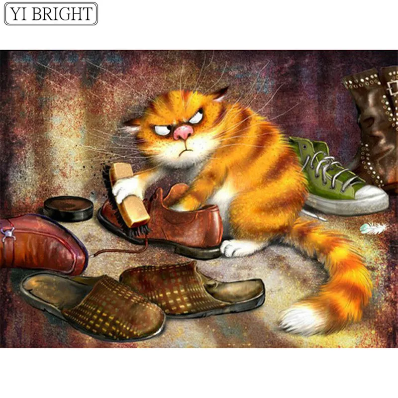 5D DIY Full Square Diamond Painting Cross Stitch Cat in brushed shoes 3D Diamond Embroidery Rhinestone Mosaic Home Decoration
5D DIY Full Square Diamond Painting Cross Stitch Cat in brushed shoes 3D Diamond Embroidery Rhinestone Mosaic Home Decoration
