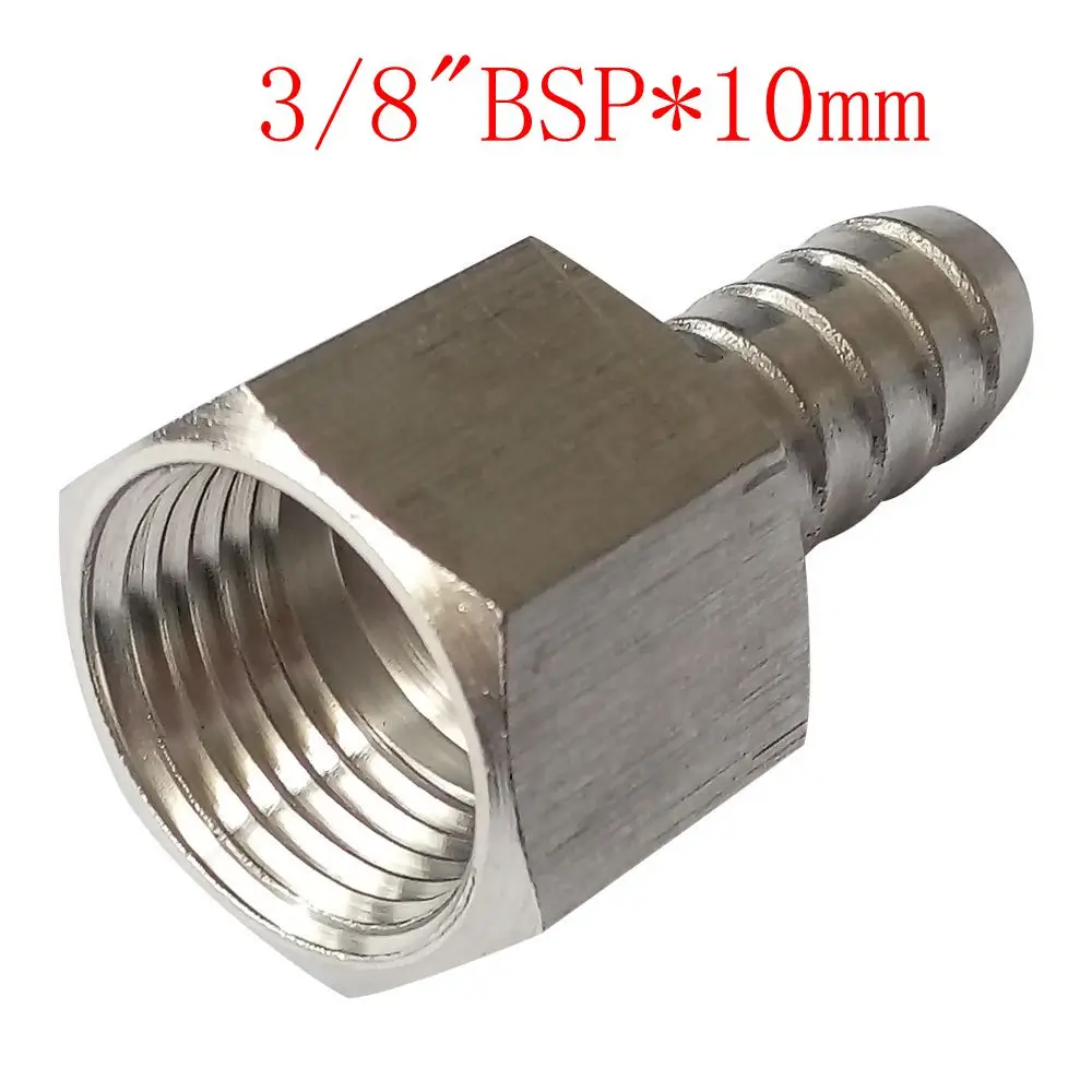 Pack of 2 Barstock 10 mm ID Hose Barb Tail To 3/8" BSP Female Hose Barb Fitting SS 304 Stainless Steel SBSTK-FBF-B10-3/8BSP
Pack of 2 Barstock 10 mm ID Hose Barb Tail To 3/8" BSP Female Hose Barb Fitting SS 304 Stainless Steel SBSTK-FBF-B10-3/8BSP
