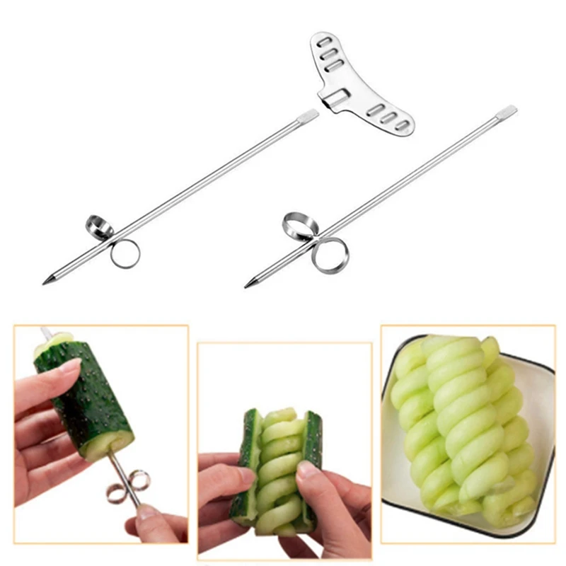 2Pcs/Set Easy Operation Potato Spiral Cutter Slicer Potato Chips Tower Making Twist Shredder Cooking Tools
2Pcs/Set Easy Operation Potato Spiral Cutter Slicer Potato Chips Tower Making Twist Shredder Cooking Tools